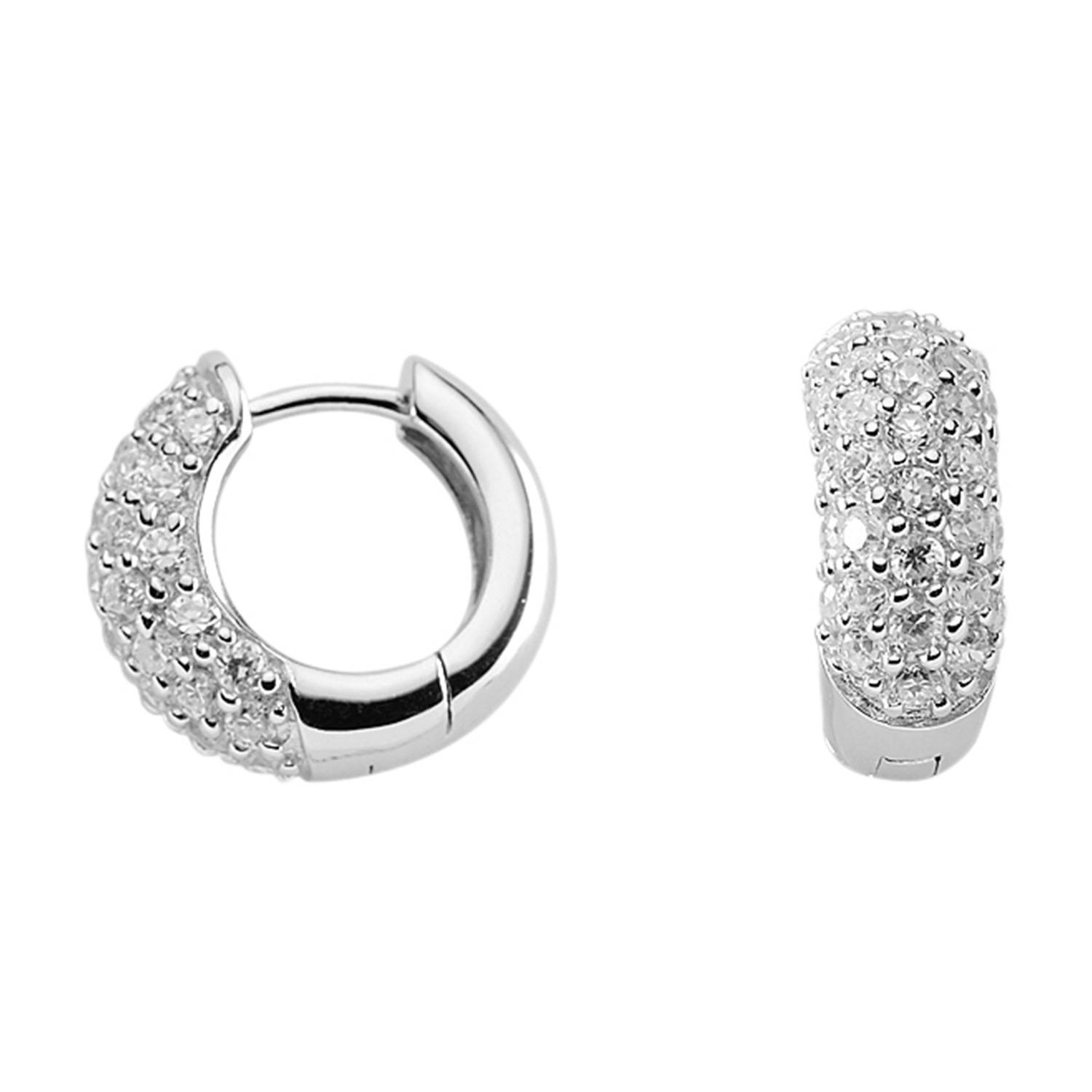 SELVA Creolen Silber 925/rh Ø 15,80 mm Zirkonia