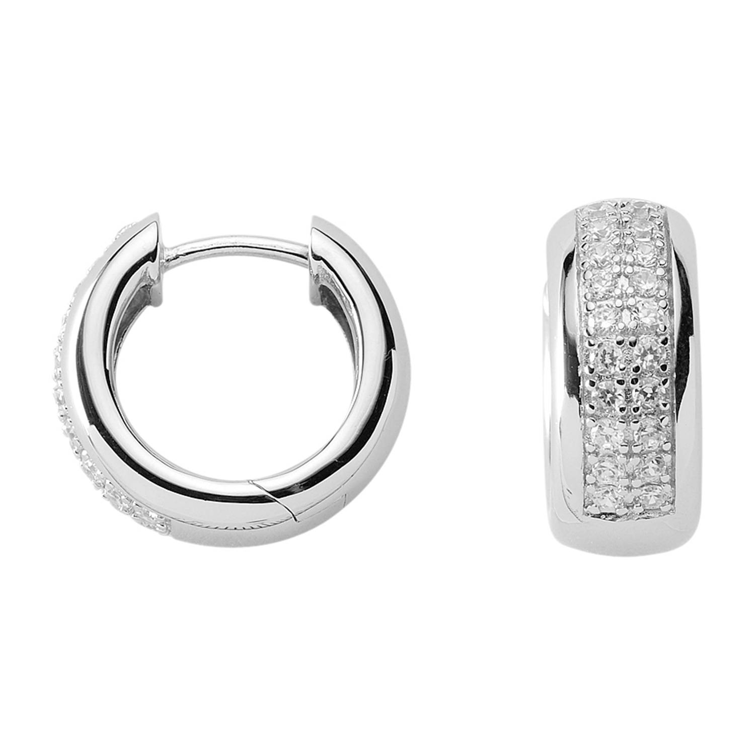 SELVA Creolen Silber 925/rh Ø 17,30 mm Zirkonia