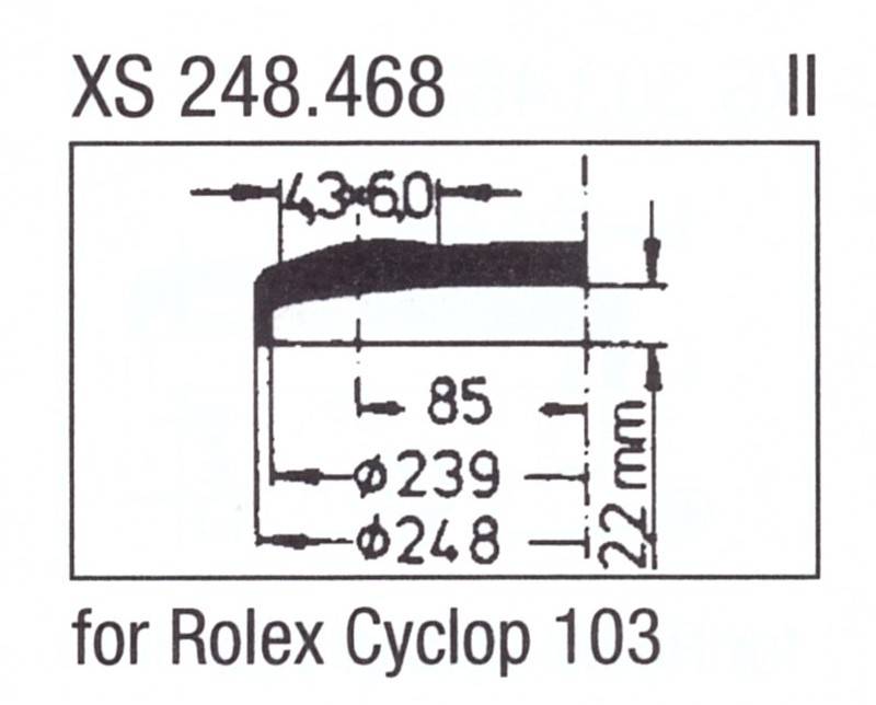 ULTRA D Glas XS 248.468 Stülpglas mit Lupe Kunststoff