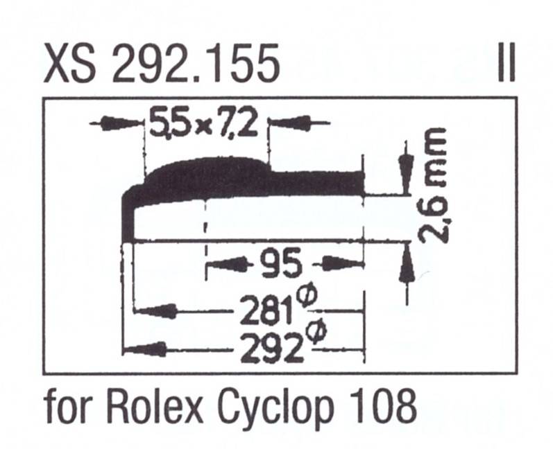 ULTRA D Glas XS 292.155 Stülpglas mit Lupe Kunststoff