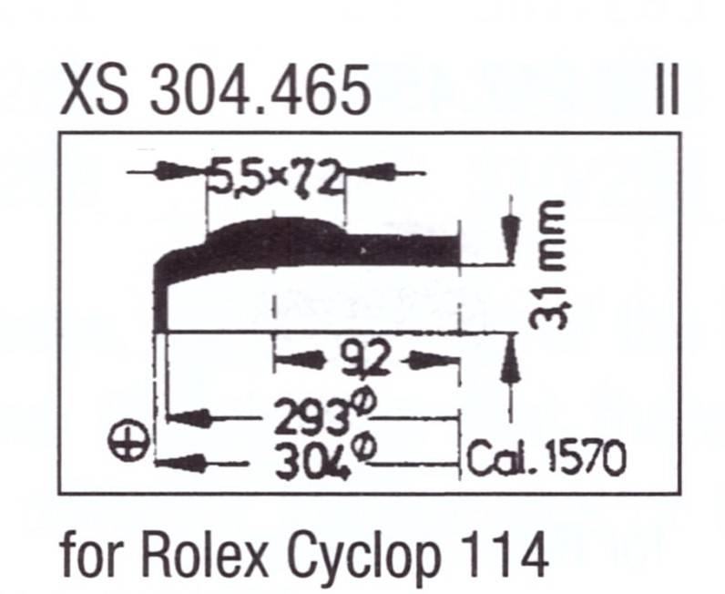 ULTRA D Glas XS 304.465 Stülpglas mit Lupe Kunststoff