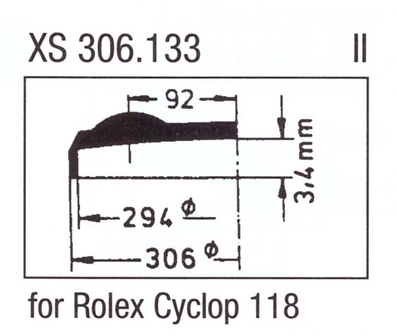 ULTRA D Glas XS 306.133 Stülpglas mit Lupe Kunststoff