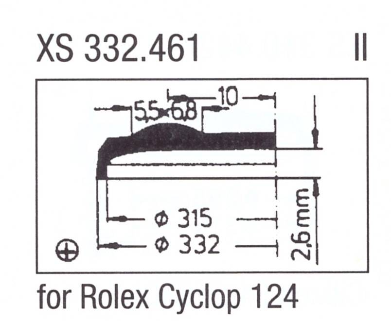 ULTRA D Glas XS 332.461 Stülpglas mit Lupe Kunststoff