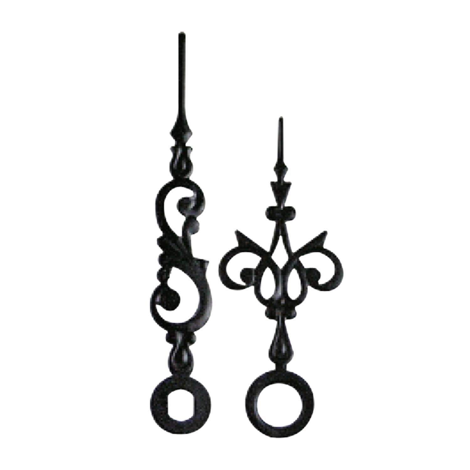 SELVA Zeigerpaar Euronorm Antik schwarz Minutenzeiger-L:35mm