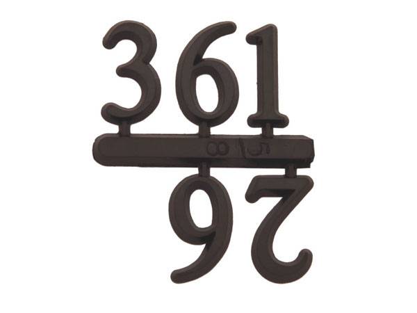 SELVA Zahlensatz 3-6-9-12 Kunststoff 10mm schwarz arabische Zahlen