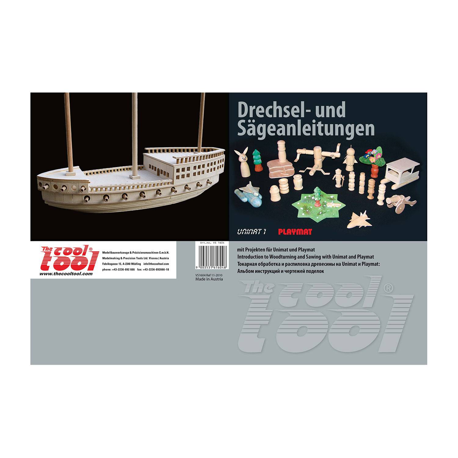 COOL TOOL Buch Drechsel- und Sägeanleitungen für Modellbau-Werkzeuggrundkasten