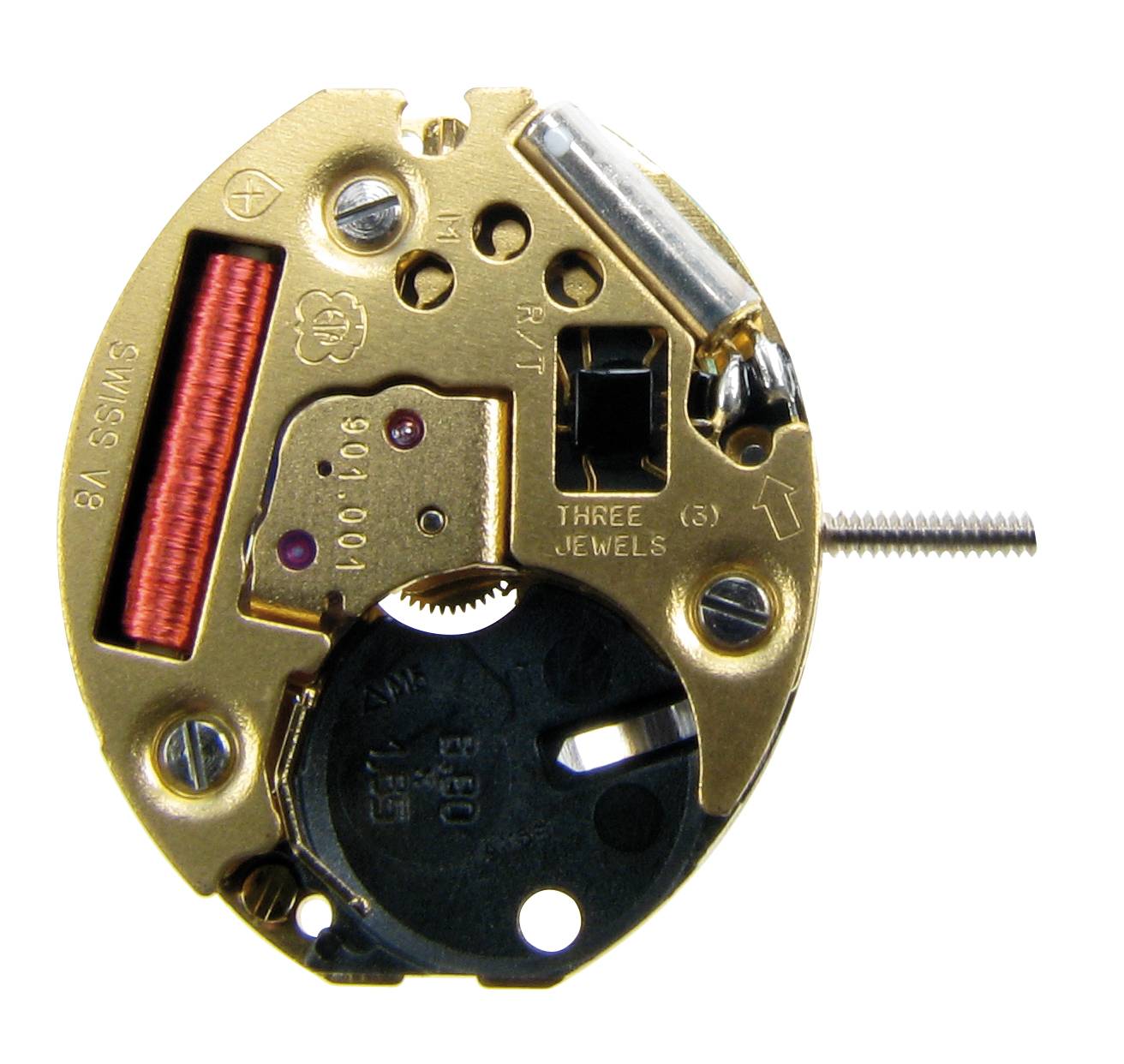 ETA Kleinuhrwerk Quarz ETA 901.001 Gold, Std.-H 1,00 Standard