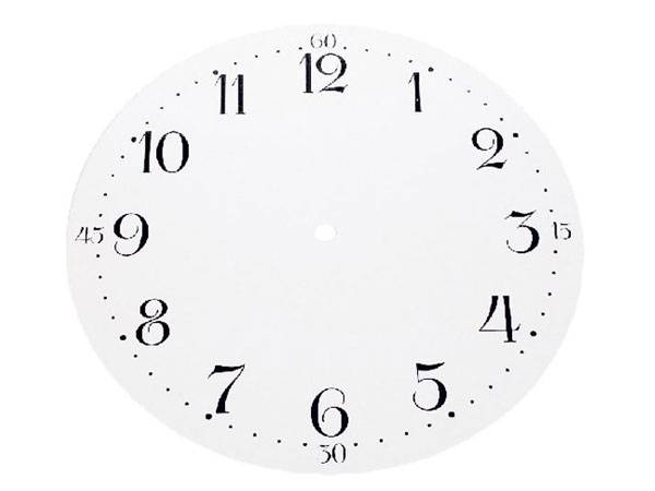SELVA Zifferblatt Aluminium arabische Zahlen Ø 245mm weiß