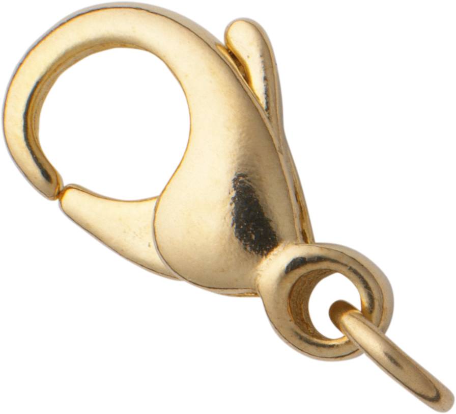SELVA Karabiner gewölbt Tombak 13,00mm gegossen mit Bindering Ø 4,00mm