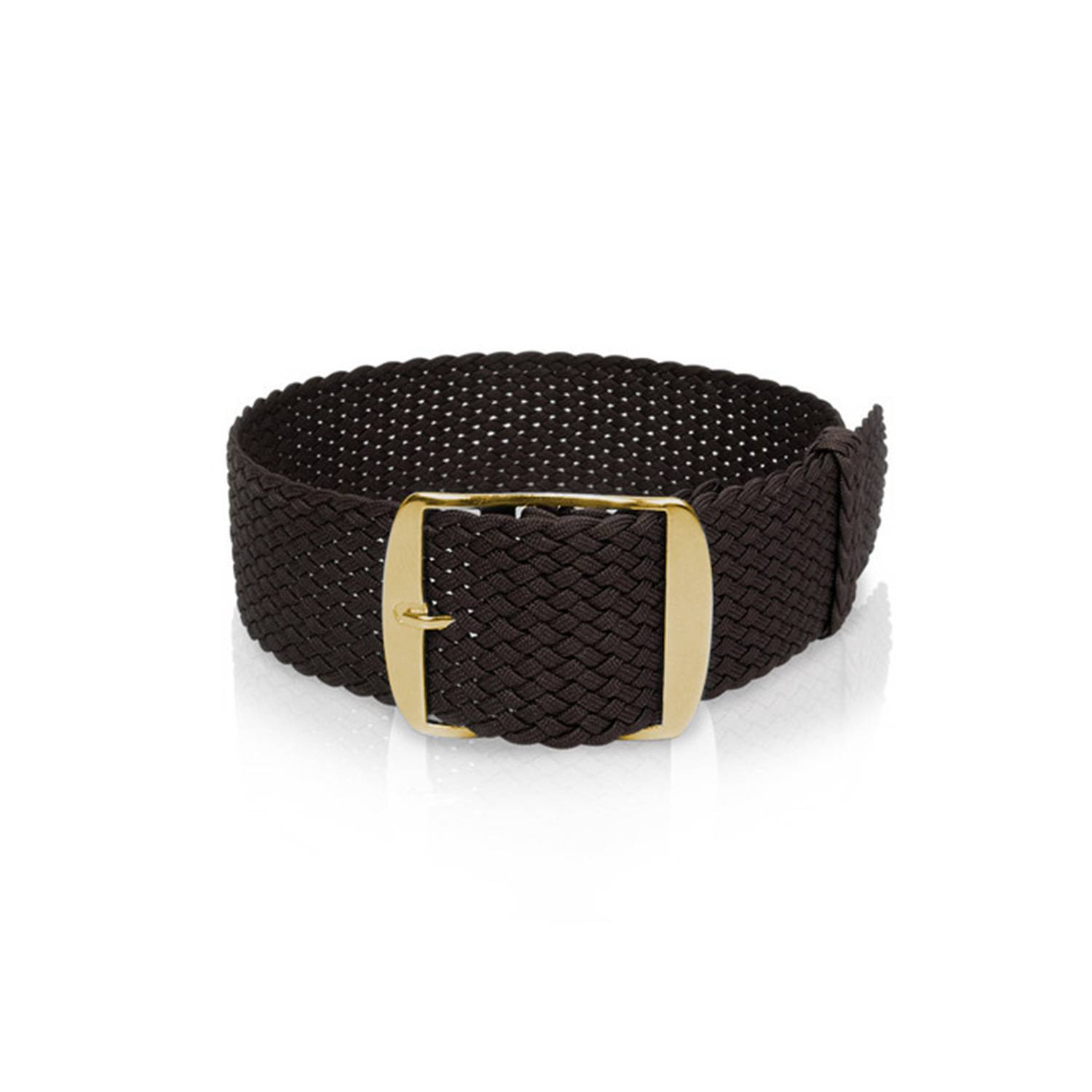 SELVA Perlonband schwarz, 18mm, Schließe gelb