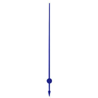 SELVA Sekundenzeiger blau 80mm