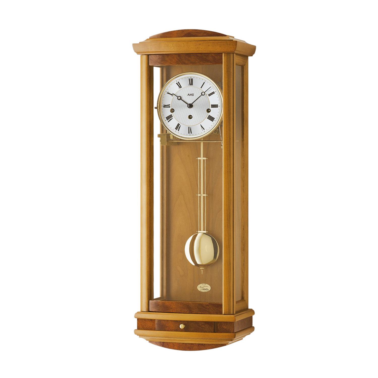 AMS 2607/9 Regulateur, Westminster, Kirschbaum, Mineralglas