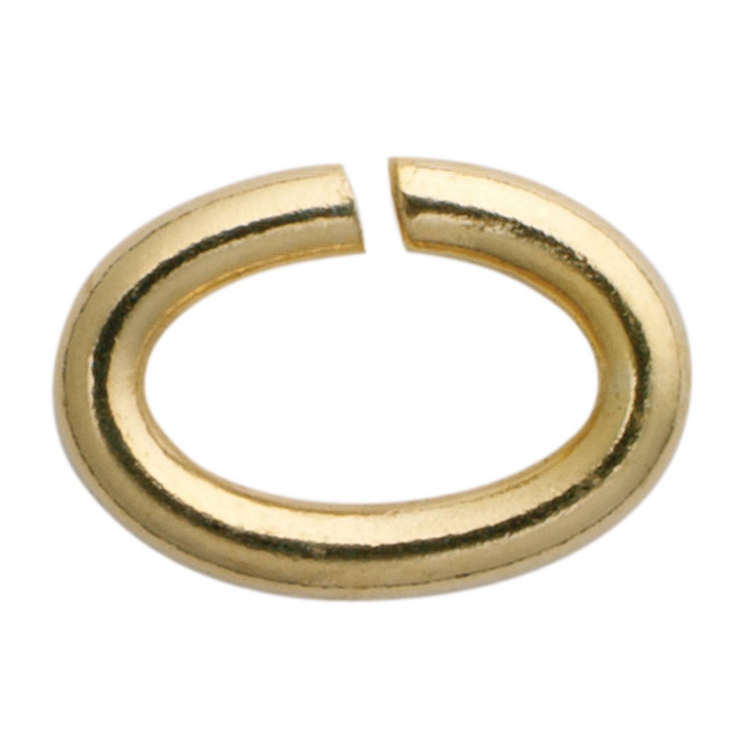 SELVA Bindering oval Edelstahl/vergoldet 7,00 x 5,00, Stärke 1,10mm