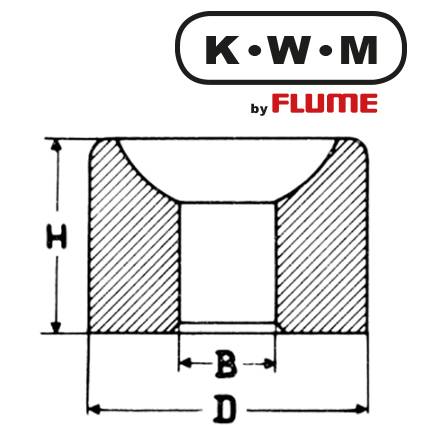 KWM by FLUME KWM-Einpresslager Messing L98, B 0,90-H 2,7-D 1,82 mm