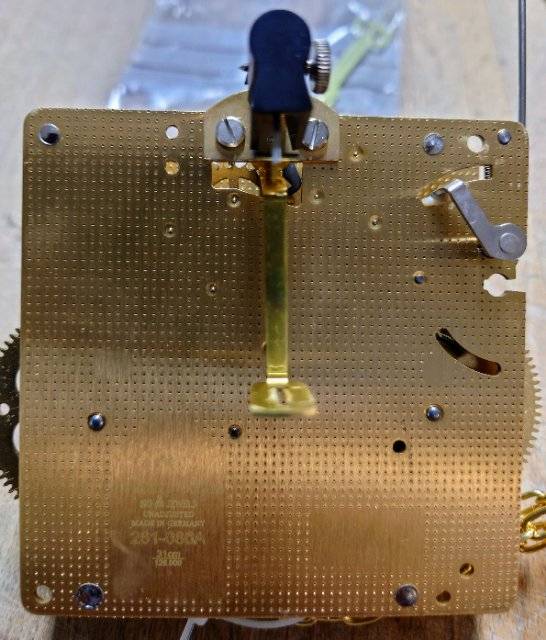 Hermle Heimuhrwerk Hermle 261-080, 8-Tage, Pendel 23cm , Schlag auf Glocke