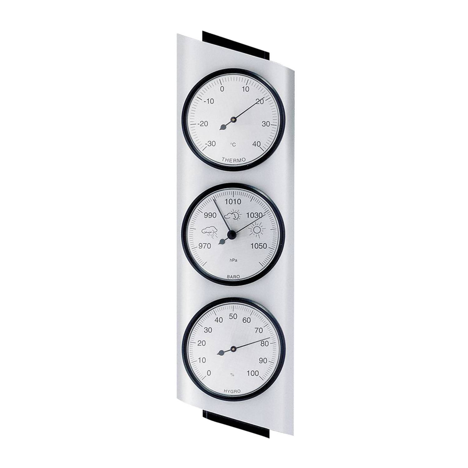 Wetterstation, aus Aluminium, Hygrometer, Barometer, Thermometer, für draußen