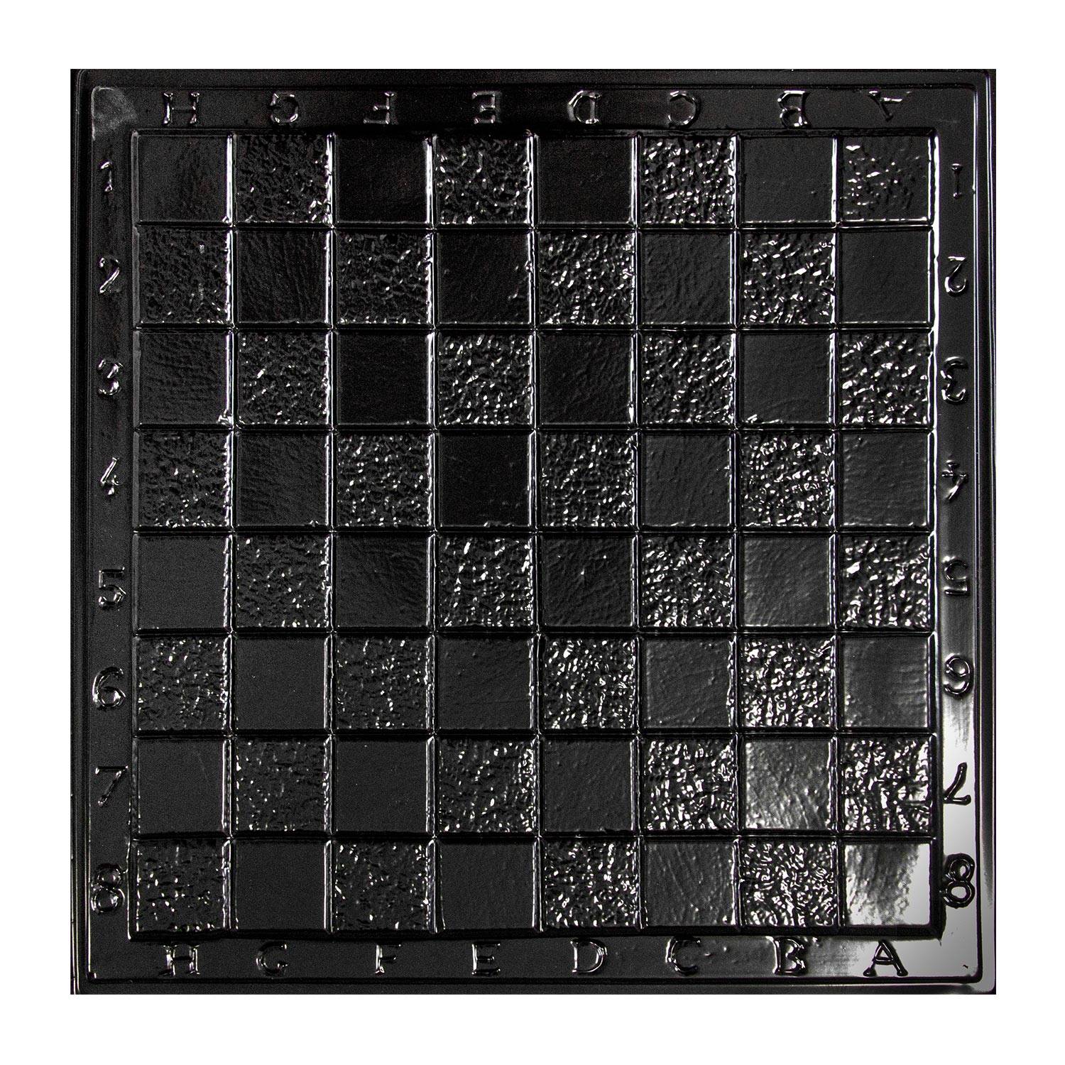 SELVA Schachbrett-Gießform, PVC, reliefartig, 42 x 42 cm, made in Germany