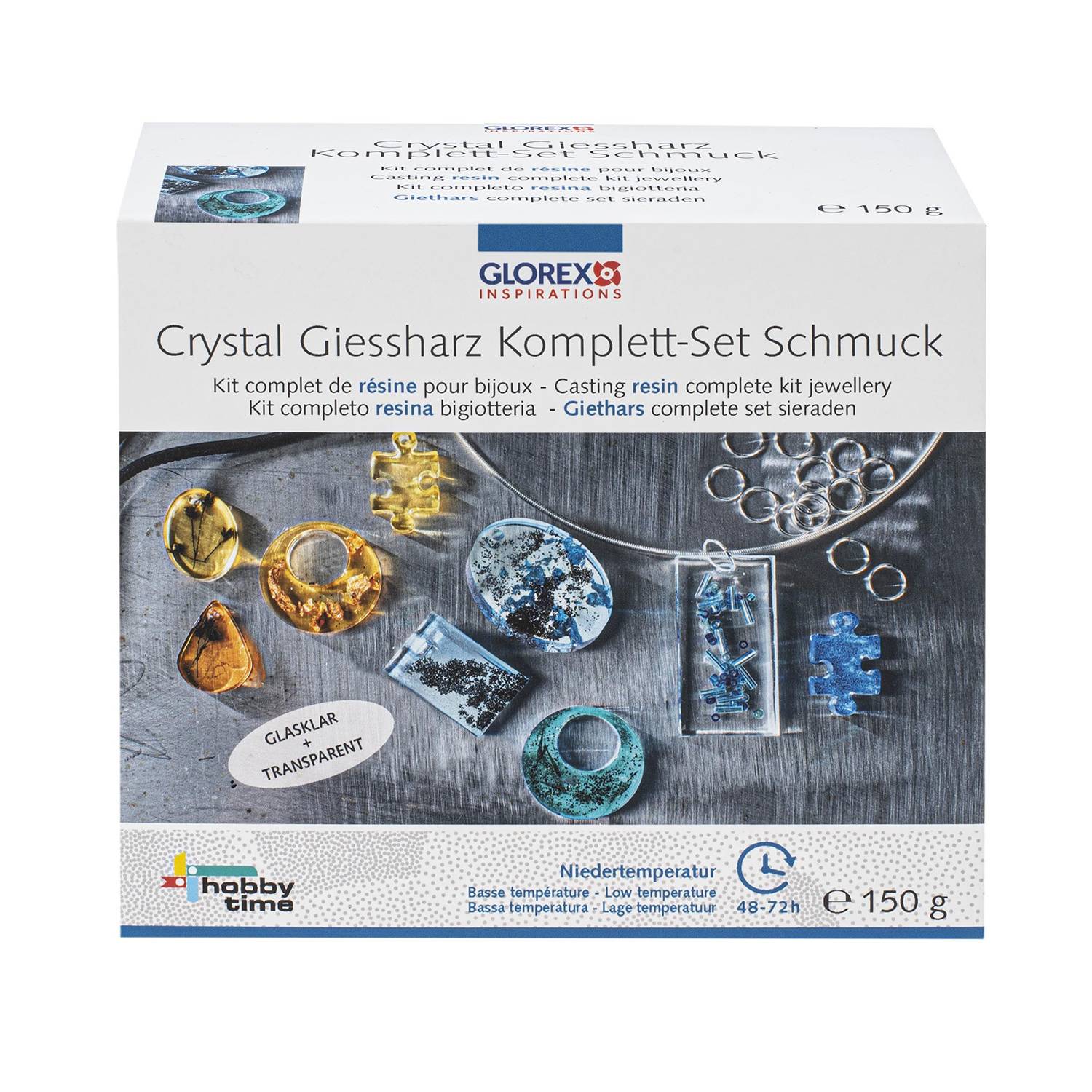 Crystal Gießharz, Niedertemperatur, Komplett-Set, Schmuck