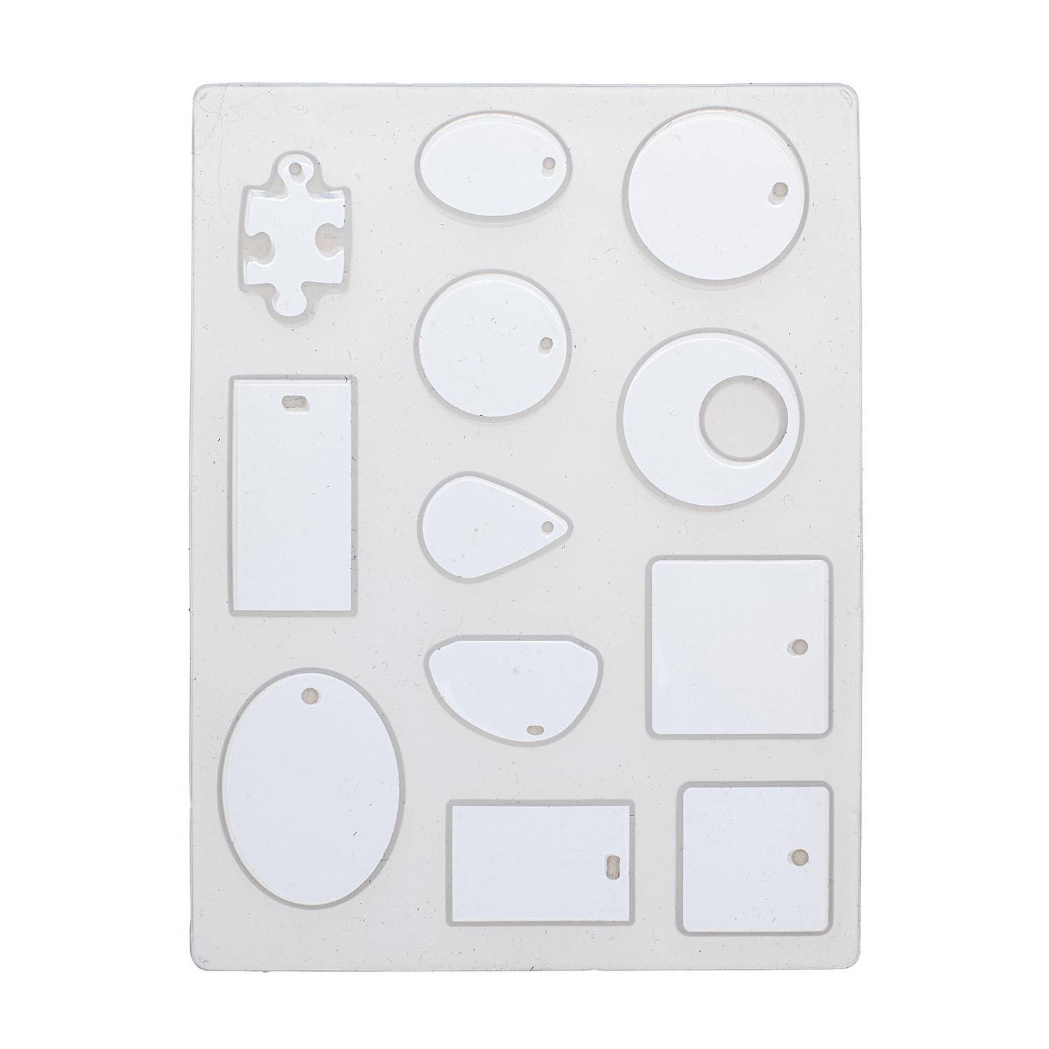 SELVA Silikonform Schmuckanhänger, 12-teilig, für Gießharz u.a.