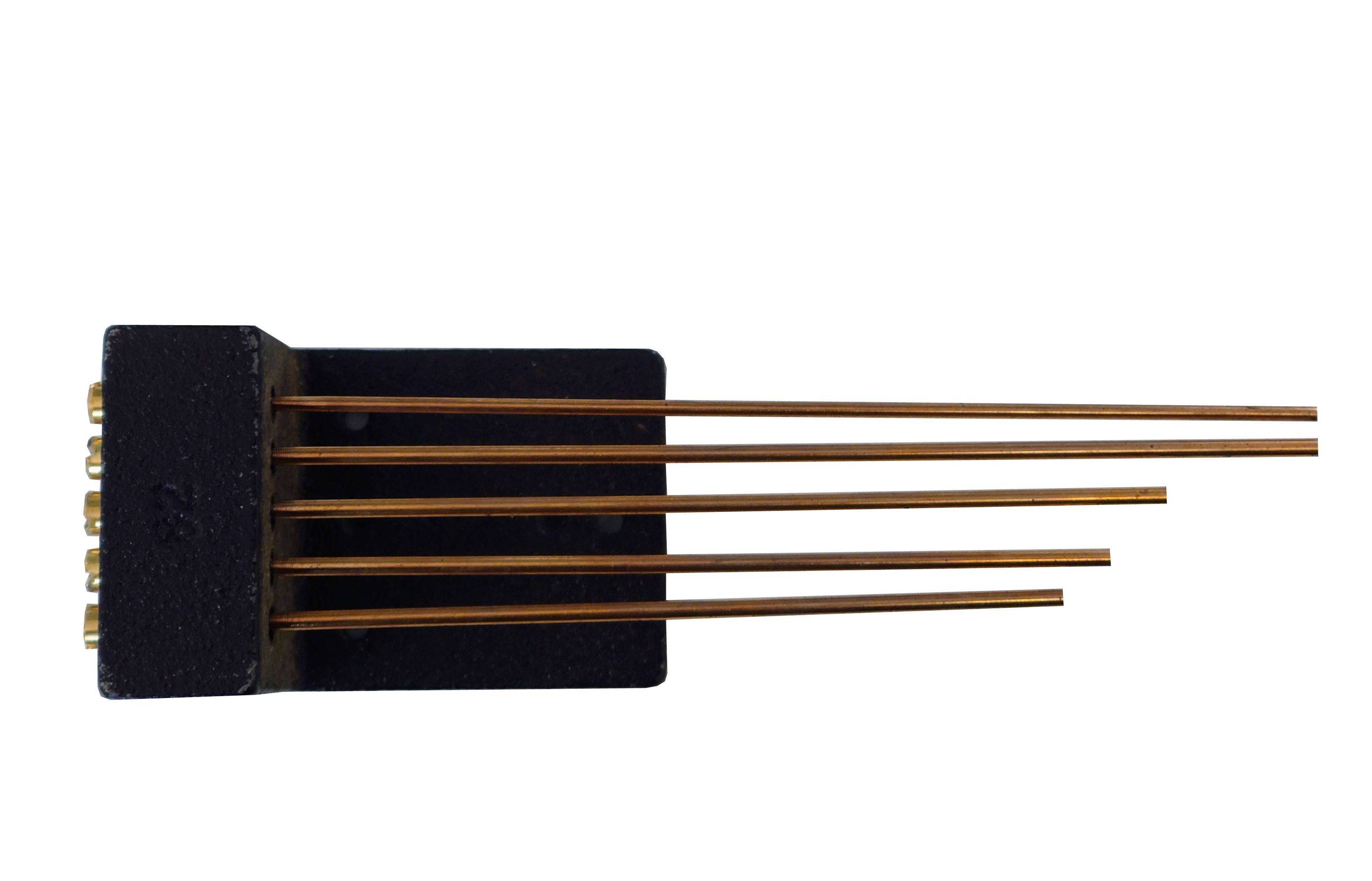 Gong, Westminster, für Tischuhr, 5 Stäbe, verschraubt, 15,50 cm