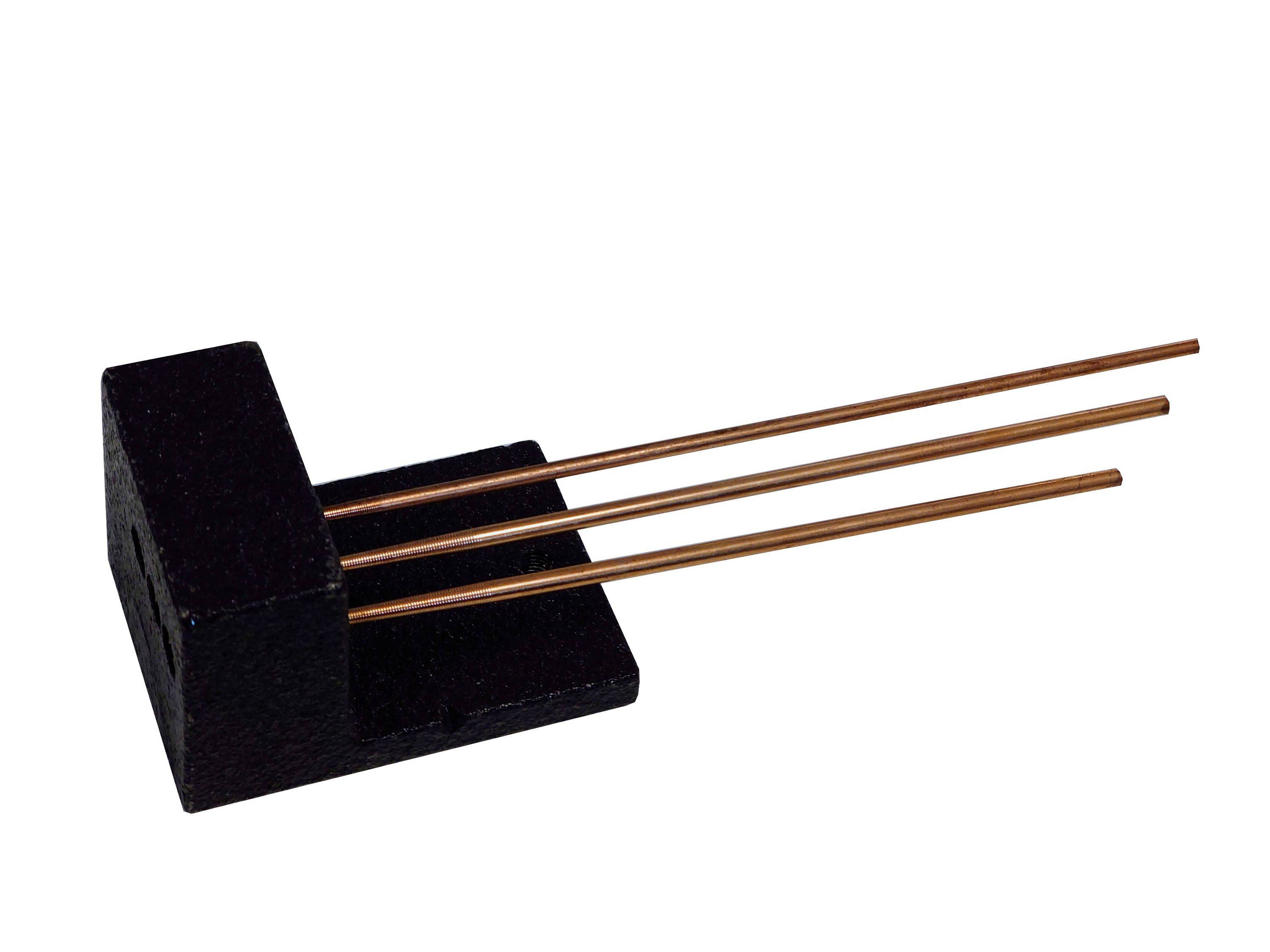 Gong, Bim-Bam, für Tischuhr, 3 Stäbe, verschraubt, 13,50 cm