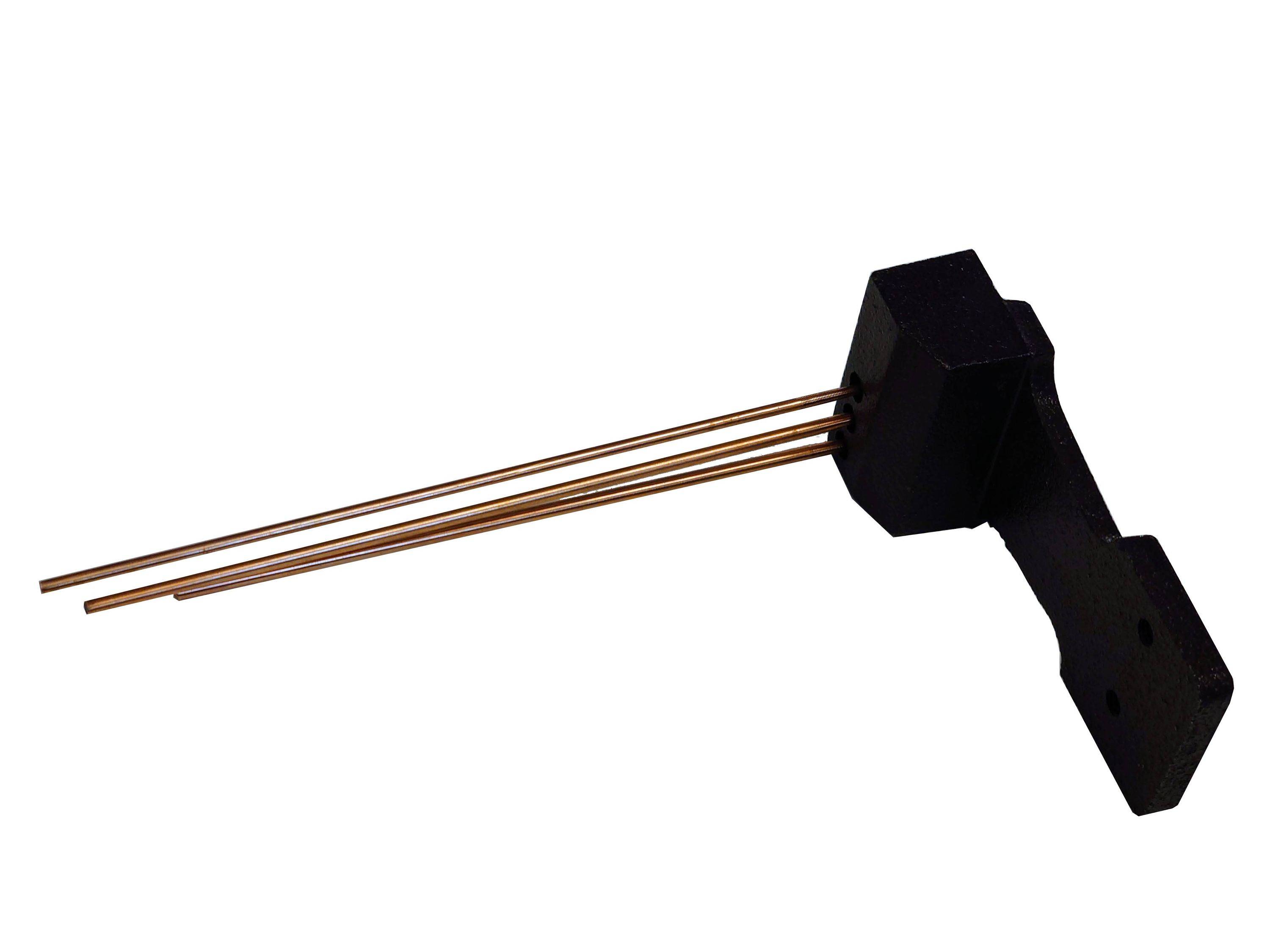 Gong, Bim-Bam, für Tischuhr, 3 Stäbe, verschraubt, 14,50 cm