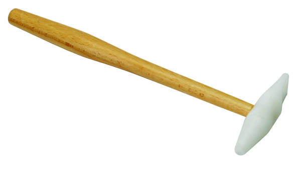 Delrin-Hammer, Weiß, Holz, gute Griffigkeit, ideal zum schonenden Bearbeiten