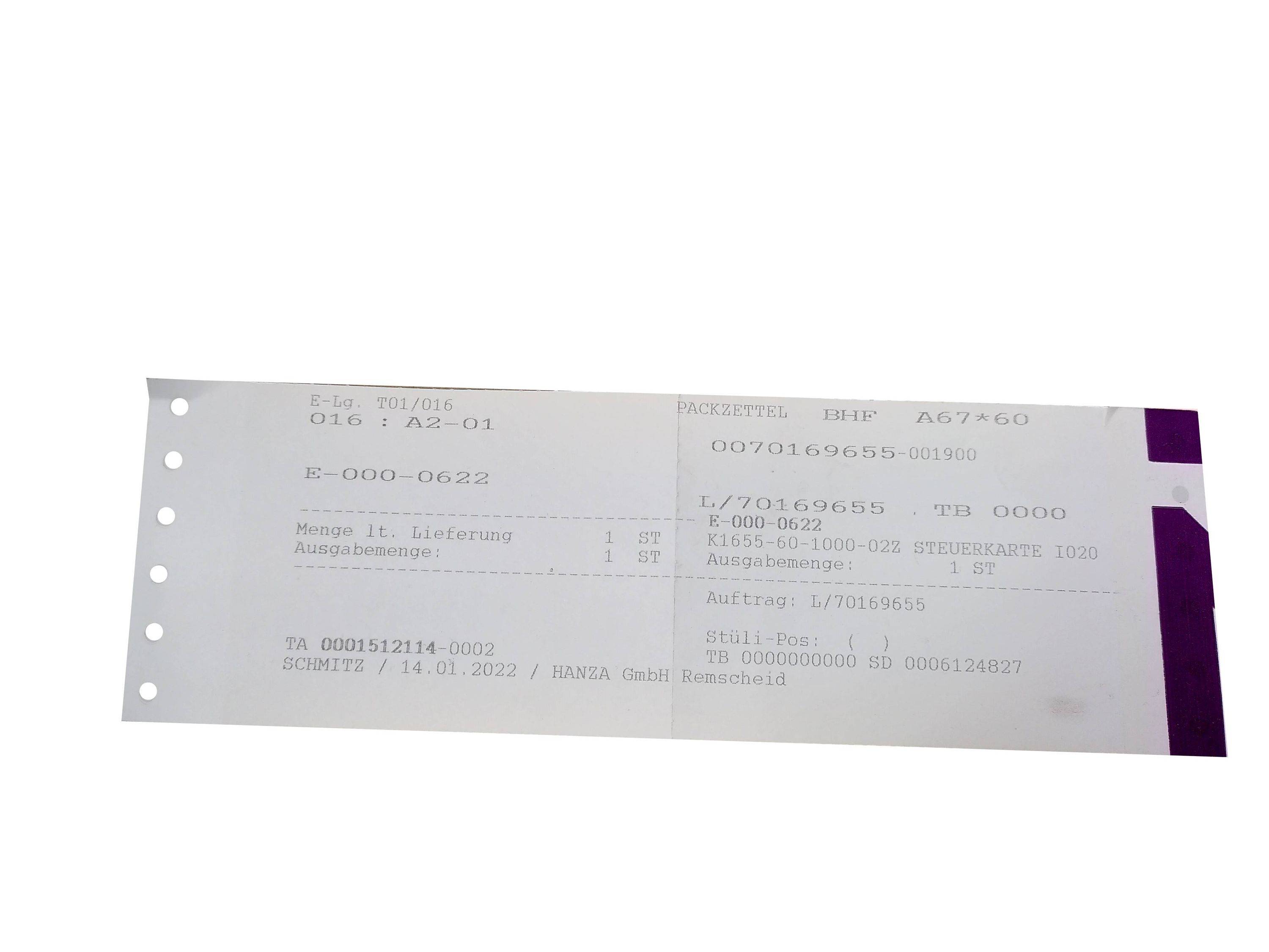 SELVA Steuerkarte (K1655-60-1000-02Z), für Schrittmotorsteuerung, Antriebstechnik