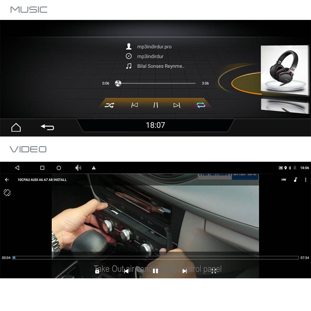 Für Audi Q7 MMI 3G 10.25" Touchscreen Android GPS Navi USB CarPlay Bluetooth
