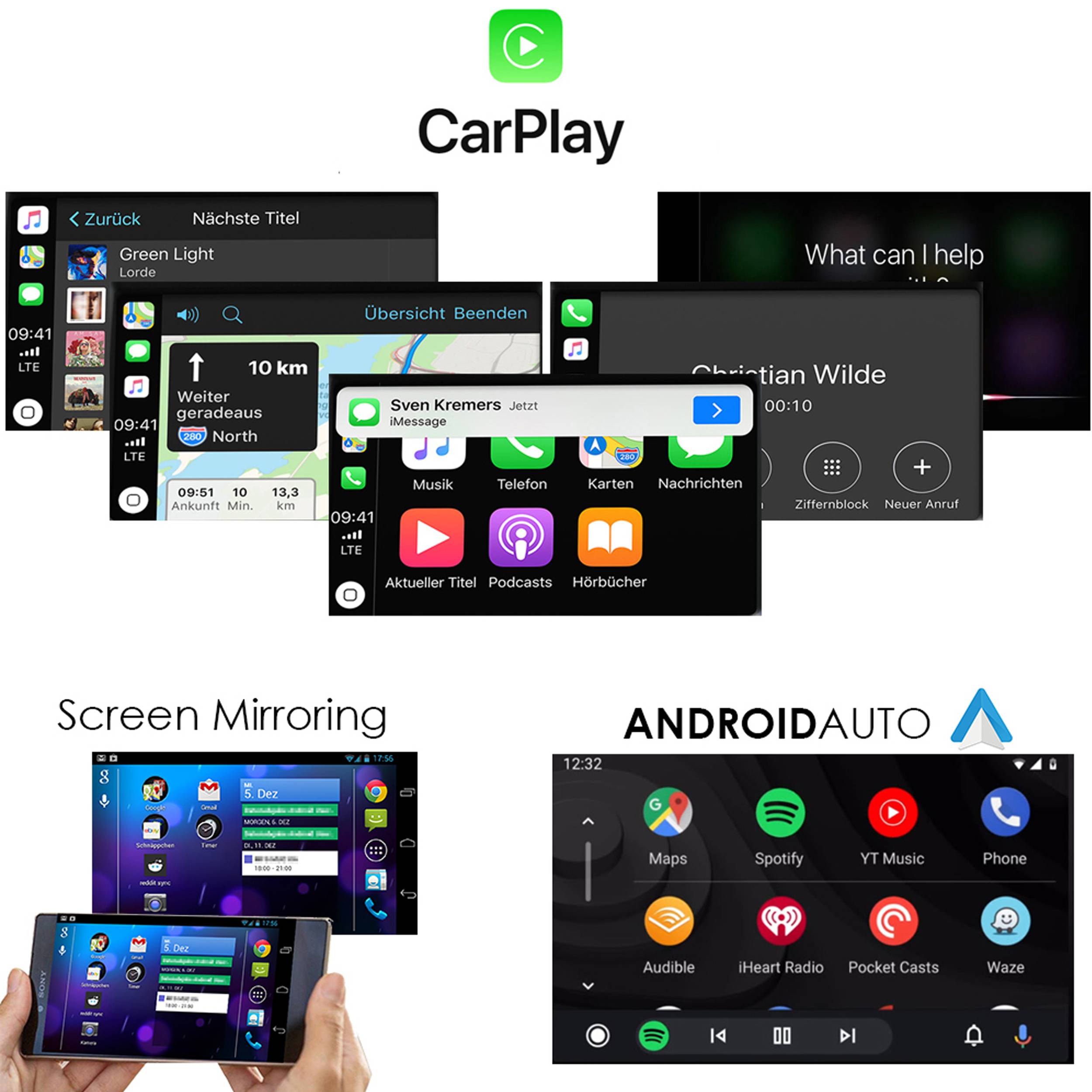 Für Audi A6 Q7 MMI 3G+ HIGH Wireless Carplay AndroidAuto USB Media Interface
