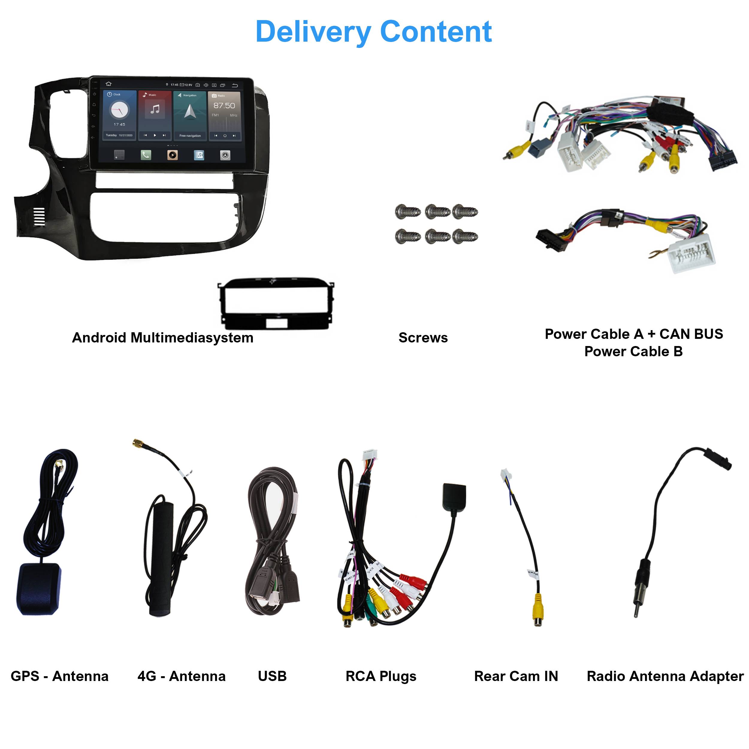 Für Mitsubishi Outlander 3 III RHD 9" Touch Android Autoradio GPS Navi CarPlay
