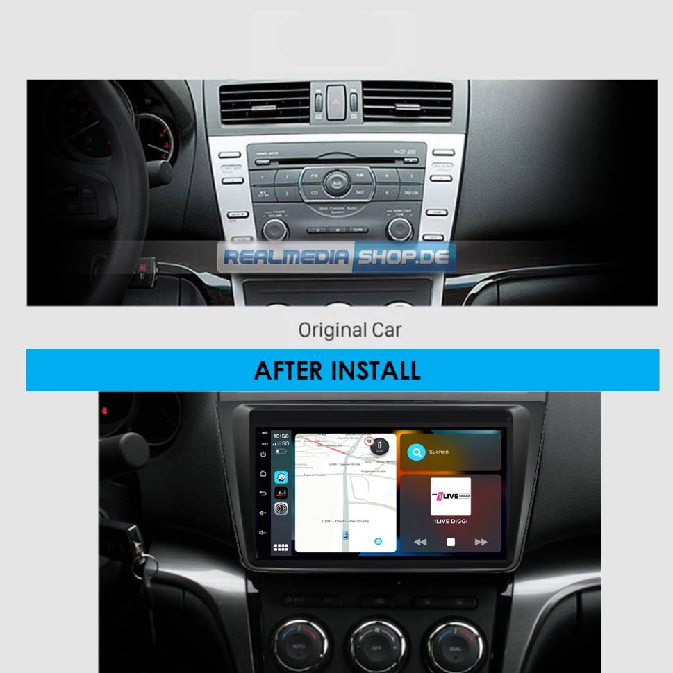 Für Mazda 6 9" Touchscreen Android Autoradio GPS Navigation Carplay AndroidAuto