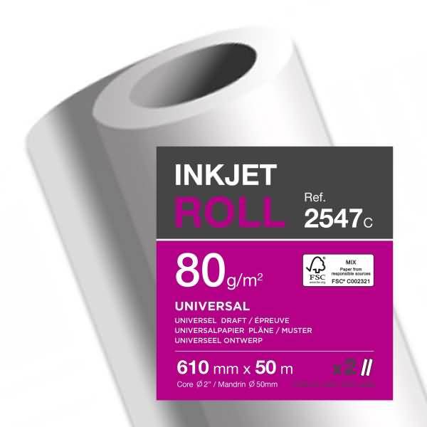 Plotterrolle 2547C 80g 610mmx50m 2 Stück