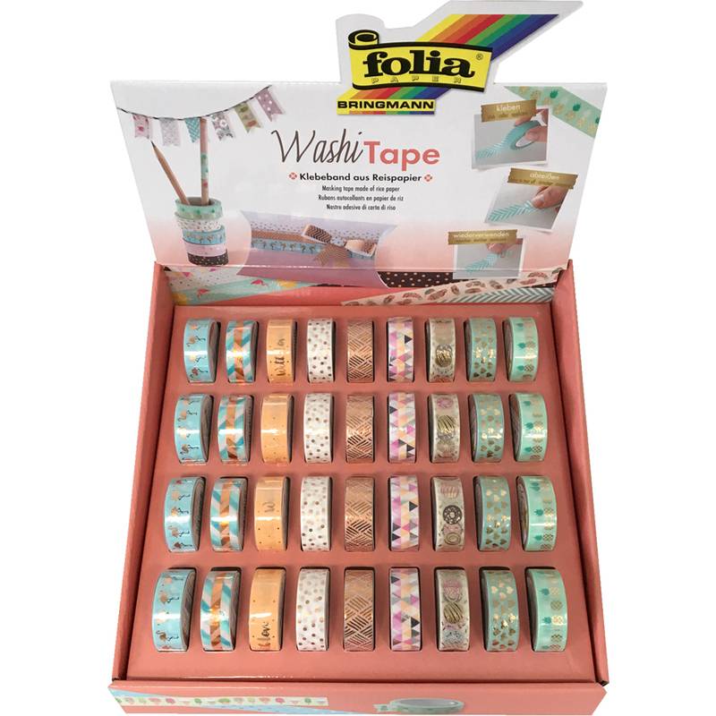 folia Deko-Klebeband Washi-Tape HOTFOIL, Thekendisplay