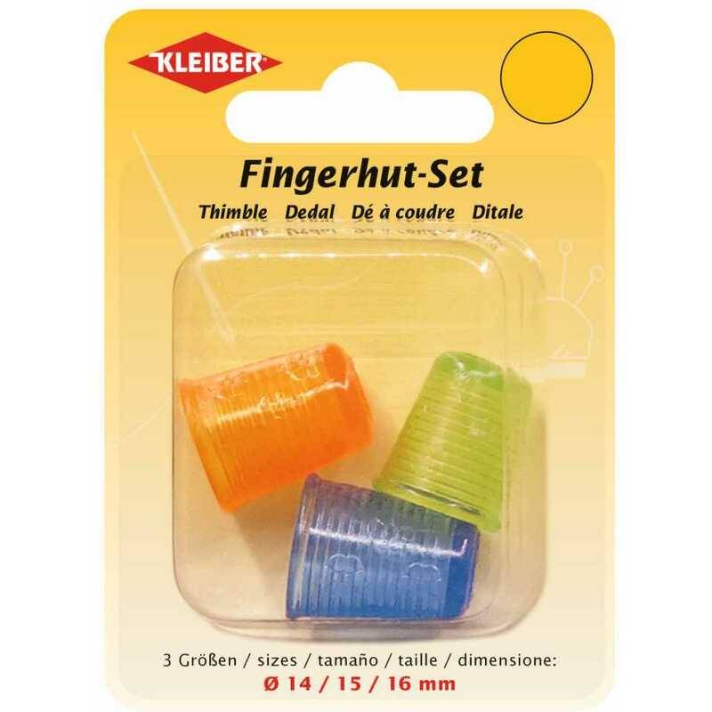 KLEIBER Fingerhut, farbig sortiert, 3er Set
