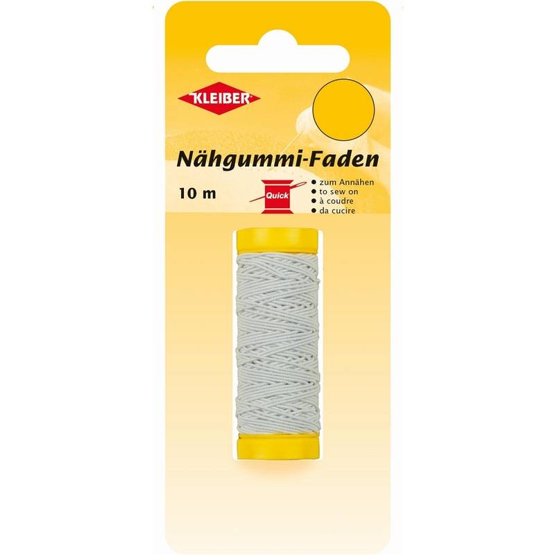KLEIBER Nähgummi-Faden, 10 m, weiß