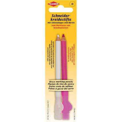 KLEIBER Schneiderkreidestift, 2er Set, weiß/rosa