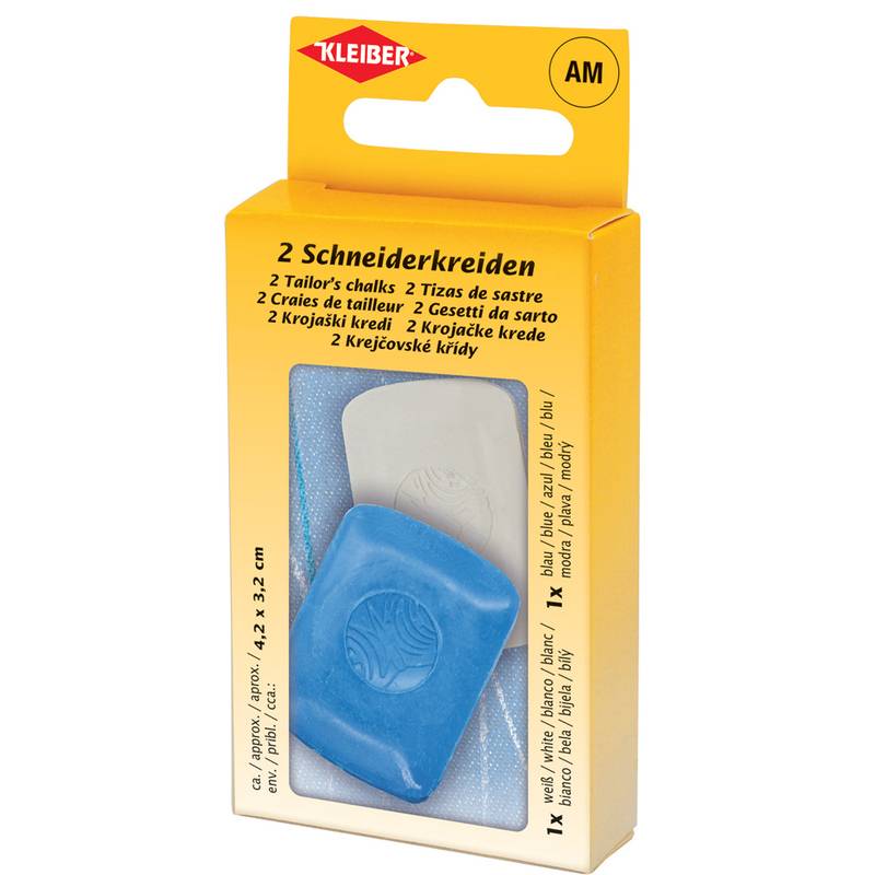 KLEIBER Schneiderkreide, 2er Set, weiß/blau