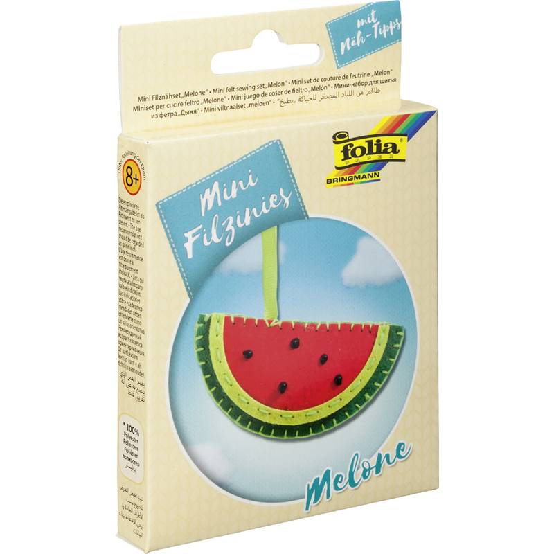 folia Mini Filz-Nähset "Filzinies", 14-teilig, Melone
