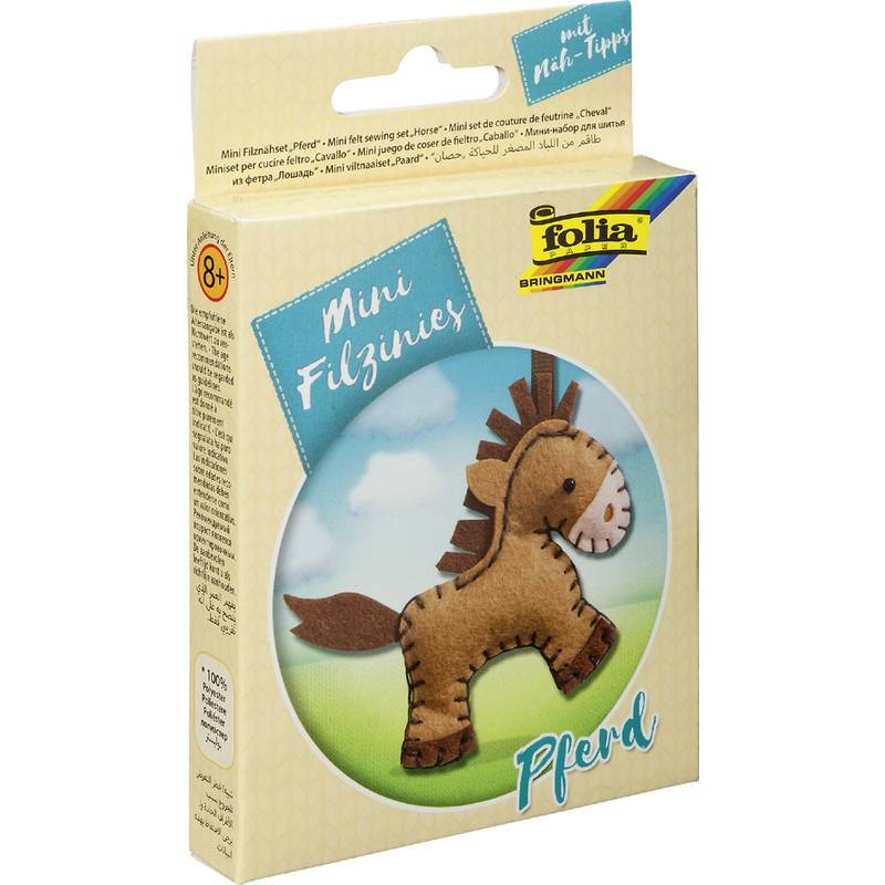 folia Mini Filz-Nähset "Filzinies", 11-teilig, Pferd