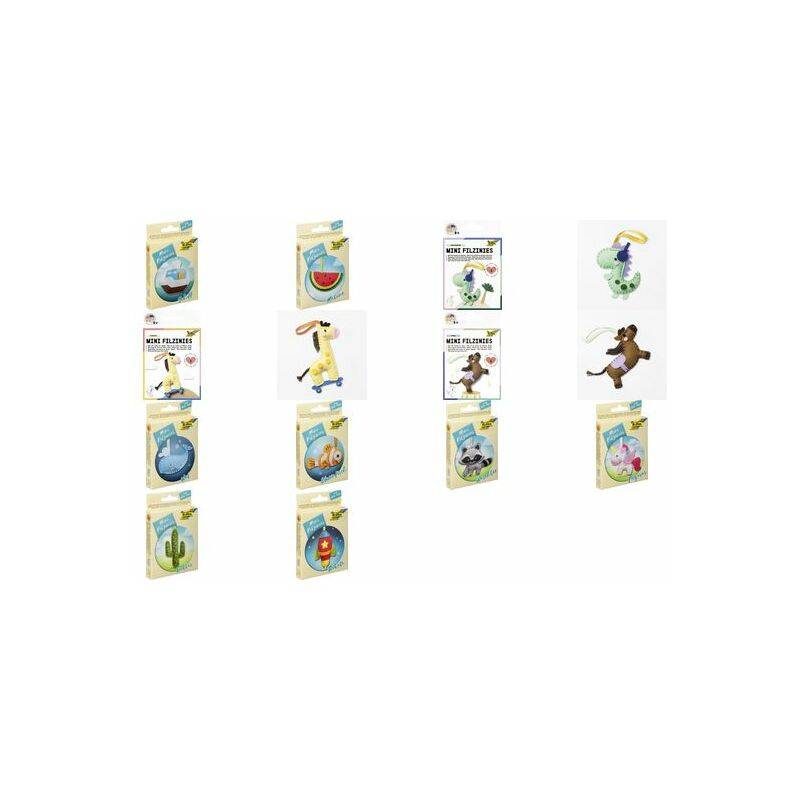 folia Mini Filz-Nähset "Filzinies", 11-teilig, Flamingo