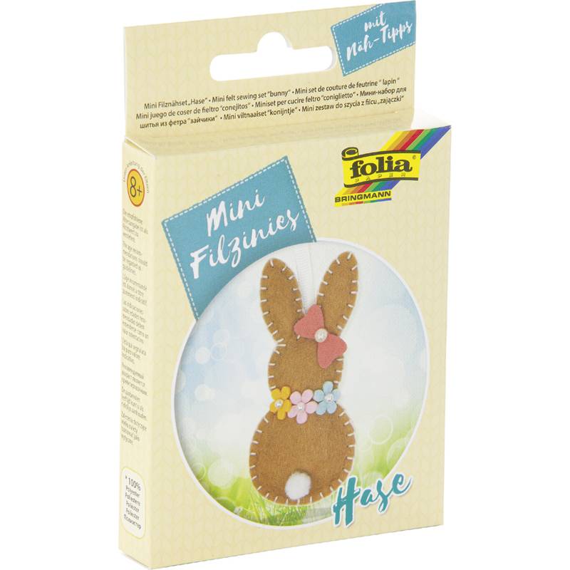 folia Mini Filz-Nähset "Filzinies", 15-teilig, Hase