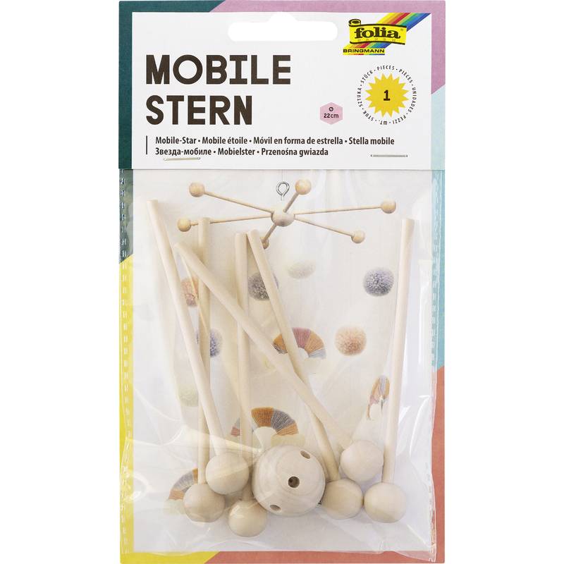 folia Mobile-Stern aus Holz