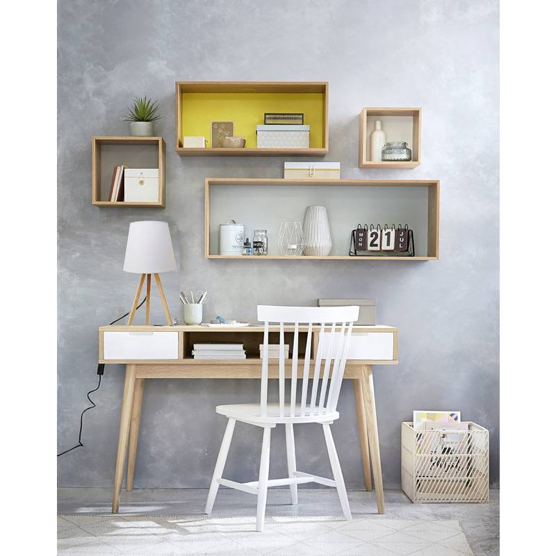 UNILUX LED-Tischleuchte KATY, weiß / bambus