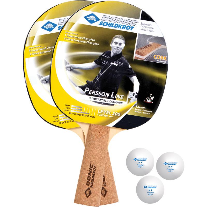 DONIC SCHILDKRÖT Tischtennis-Set "Persson 500 Kork"