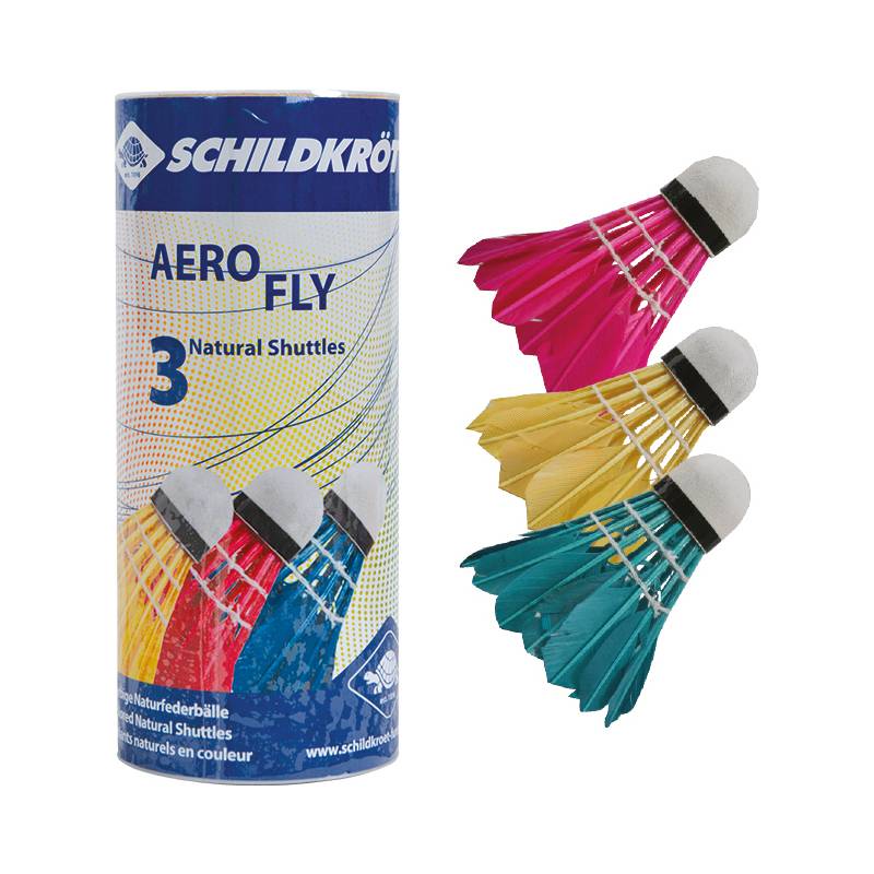 SCHILDKRÖT Natur-Federball Aerofly, farbig sortiert