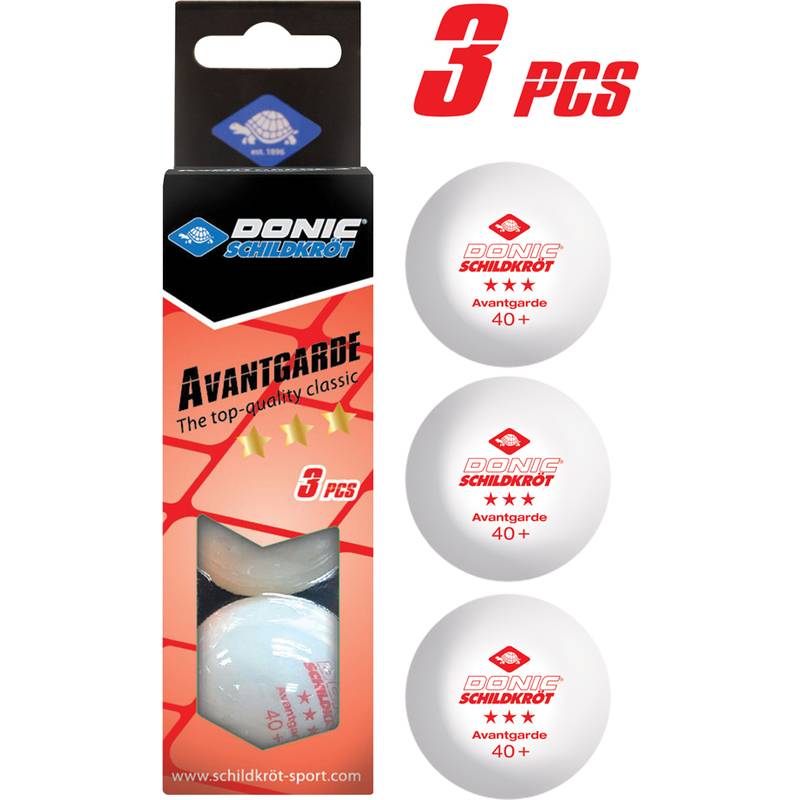 DONIC SCHILDKRÖT Tischtennisball "Avantgarde 3*", weiß