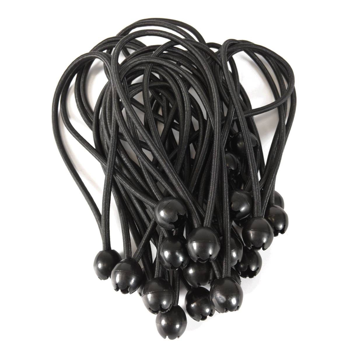 Dreamprint 25x Spanngummi mit Kugel 250 mm Schwarz Planenspanner, Expanderschlingen, Planenhalter, Planengummi, Gummispanner, Zeltgummi, Expande