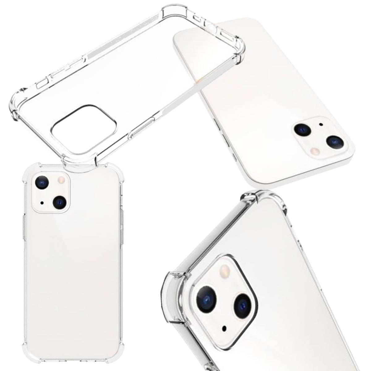 Für Apple iPhone 13 Handy Tasche Transparent Schock Hülle Etuis Cover Neu