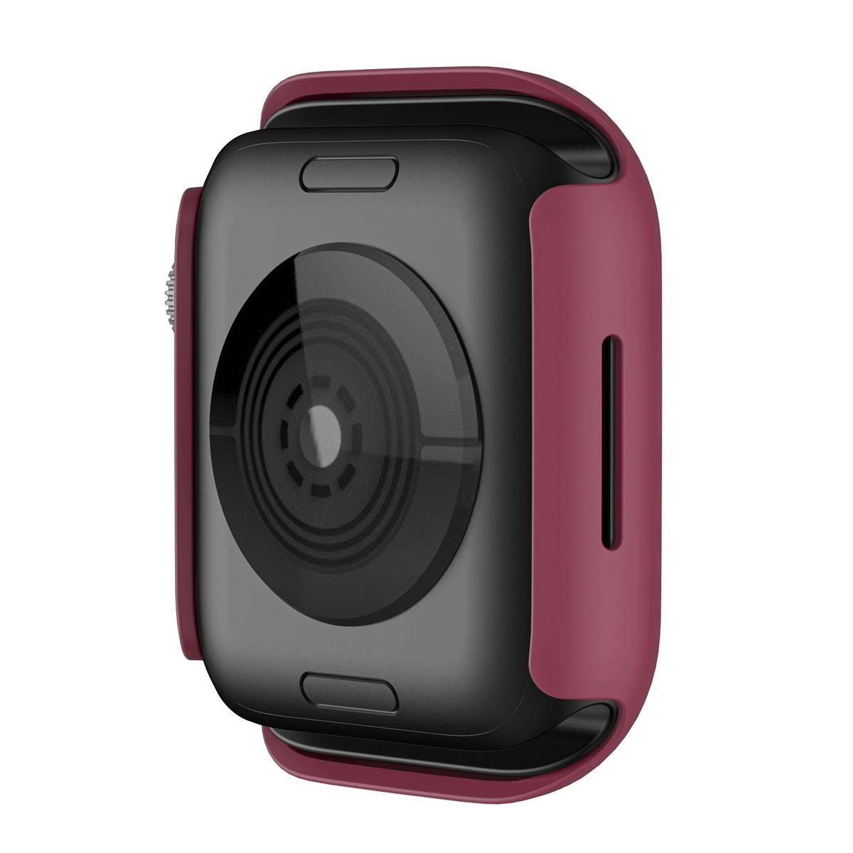 Für Apple Watch Serie 9 8 7 45mm Schock TPU Silikon Hülle Dunkel Rot
